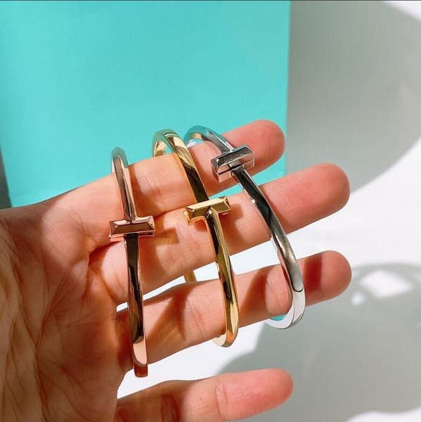 fashion jewelry lady women bangle steel t letter double open bracelet 3 color, Black
fashion jewelry lady women bangle steel t letter double open bracelet 3 color, Black