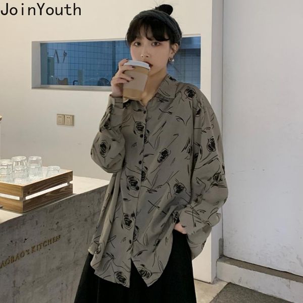 women's blouses & shirts joinyouth spring vintage print korean long sleeve loose bf blouse women all match 2021 single breasted blusas, White
women's blouses & shirts joinyouth spring vintage print korean long sleeve loose bf blouse women all match 2021 single breasted blusas, White