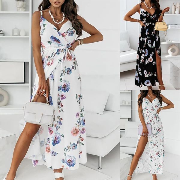 summer deep v neck womens dress sleeveless beach elegant chiffon split maxi party vintage floral print long dresses vestido, Black;gray
summer deep v neck womens dress sleeveless beach elegant chiffon split maxi party vintage floral print long dresses vestido, Black;gray