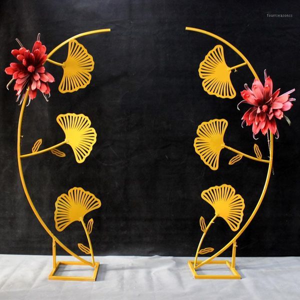 party decoration wedding props wrought iron ginkgo leaf road guide arch background window t stage flower1
party decoration wedding props wrought iron ginkgo leaf road guide arch background window t stage flower1