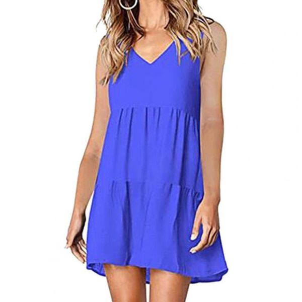 casual dresses summer women sleeveless solid color v-neck ruffle hem loose mini dress oversized sundress party 2021, Black;gray
casual dresses summer women sleeveless solid color v-neck ruffle hem loose mini dress oversized sundress party 2021, Black;gray