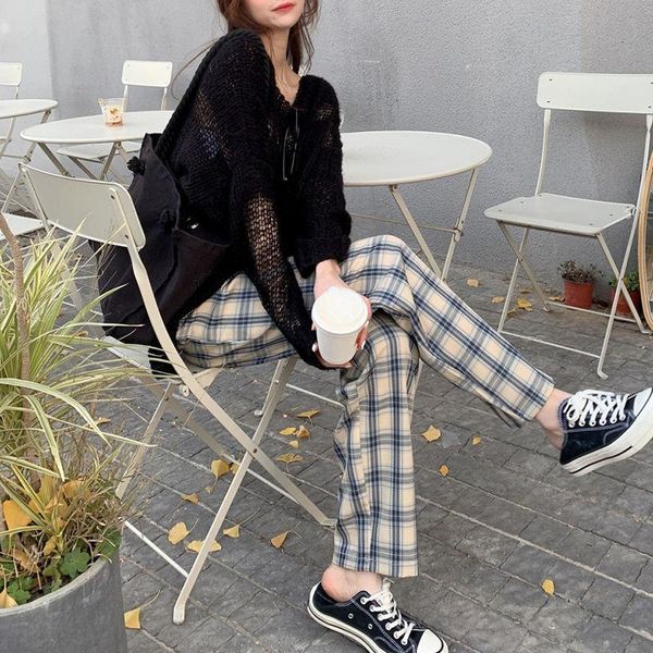 women's pants & capris mopping feeling plaid loose spring and autumn korean style high waist straight casual wide leg sports, Black;white
women's pants & capris mopping feeling plaid loose spring and autumn korean style high waist straight casual wide leg sports, Black;white