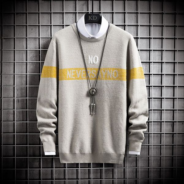sweater knit autumn and winter men's thickened round neck pullover jacquard backing wear, White;black
sweater knit autumn and winter men's thickened round neck pullover jacquard backing wear, White;black