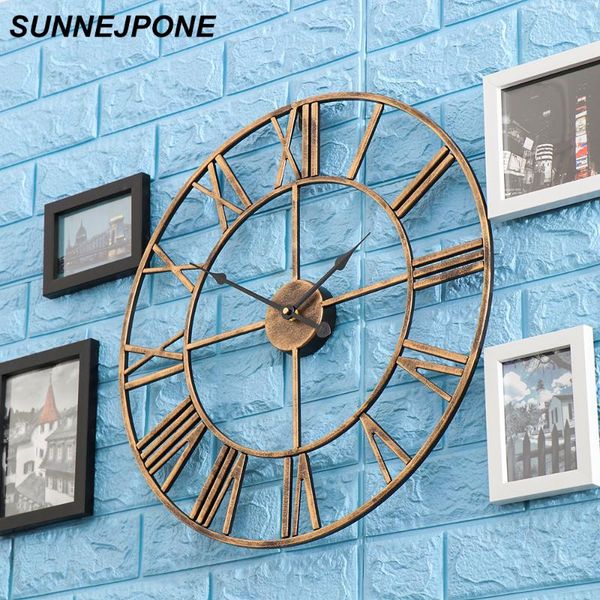 wall clocks 40/50cm vintage metal clock large roman numeral mute quartz watch hollow iron wrought modern round home garden decoration
wall clocks 40/50cm vintage metal clock large roman numeral mute quartz watch hollow iron wrought modern round home garden decoration