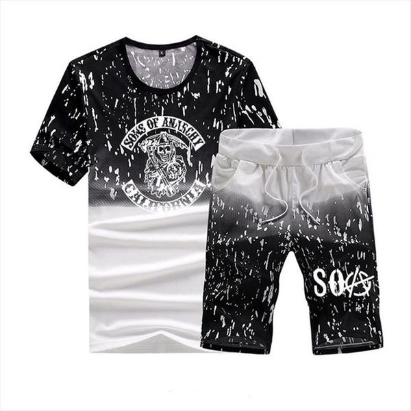 summer t shirts soa sons men tracksuit of anarchy the child skull print mens casual cotton shirt shorts 2 piece, Gray
summer t shirts soa sons men tracksuit of anarchy the child skull print mens casual cotton shirt shorts 2 piece, Gray