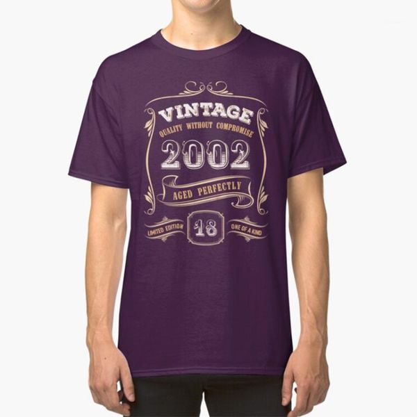 men's t-shirts 18th birthday gift gold vintage 2002 aged perfectly t - shirt gifts eighteenth 18 years, White;black
men's t-shirts 18th birthday gift gold vintage 2002 aged perfectly t - shirt gifts eighteenth 18 years, White;black