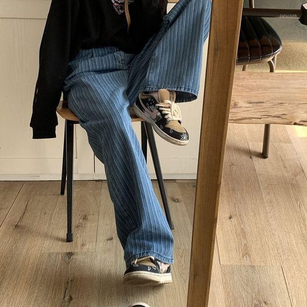 women's jeans spring autumn striped plus size women pants simple trousers female high waist thin straight sweet loose retro, Blue
women's jeans spring autumn striped plus size women pants simple trousers female high waist thin straight sweet loose retro, Blue
