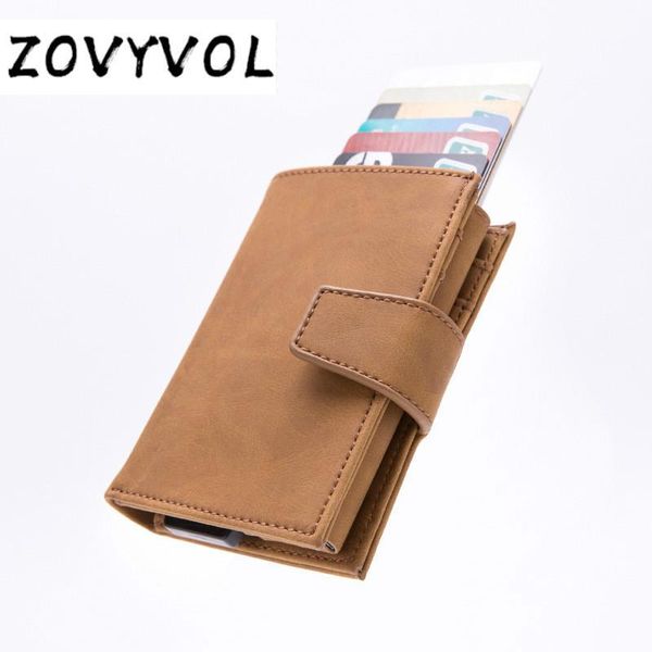 card holders zovyvol rfid holder men wallets money bag short male purse 2021 small slim leather smart up metal mini, Brown;gray
card holders zovyvol rfid holder men wallets money bag short male purse 2021 small slim leather smart up metal mini, Brown;gray