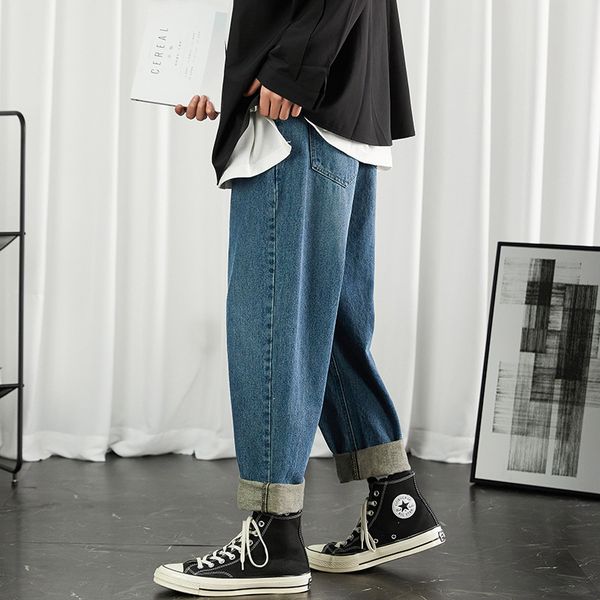 fashion hip hop jeans men autumn winter casual straight pants loosetrousers mens, Blue
fashion hip hop jeans men autumn winter casual straight pants loosetrousers mens, Blue