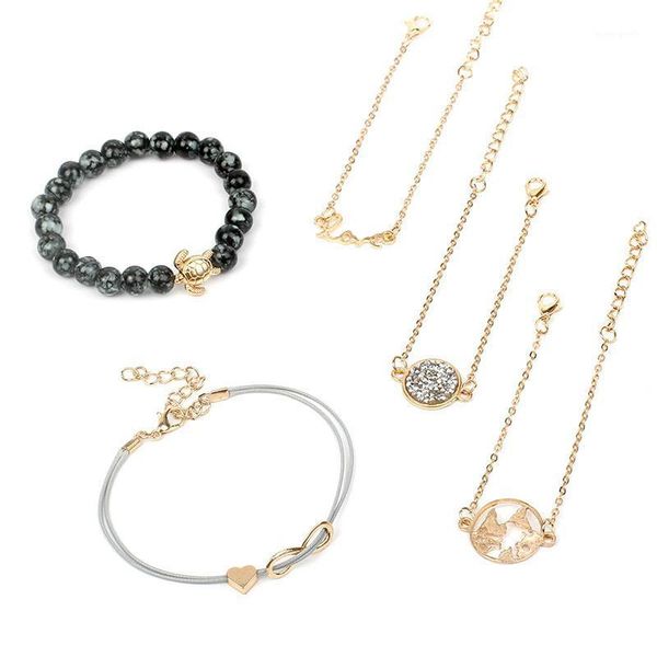 charm bracelets boho 5pc sets for women natural ball beads with gold color tortoise & animal crystal stone adjustable korean1, Golden;silver
charm bracelets boho 5pc sets for women natural ball beads with gold color tortoise & animal crystal stone adjustable korean1, Golden;silver