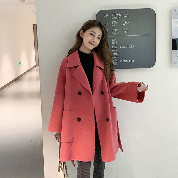 women's wool & blends thick wool coat female hepburn fashion western korean style mid-length cotton jacket 6e2l, Black
women's wool & blends thick wool coat female hepburn fashion western korean style mid-length cotton jacket 6e2l, Black