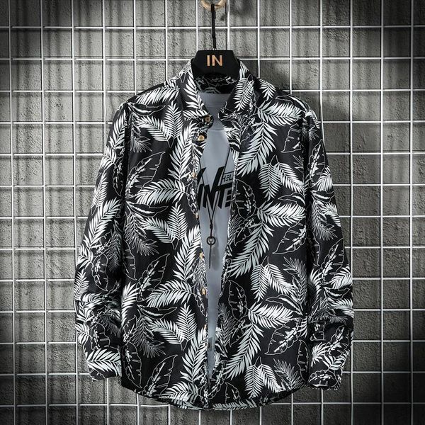 men's casual shirts long sleeve floral print cotton vintage printed slim fit spring summer holiday shirt, White;black
men's casual shirts long sleeve floral print cotton vintage printed slim fit spring summer holiday shirt, White;black