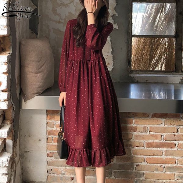 spring elegant polka dots print women chiffon dress vintage loose long dress lace-up female a-line vestidos femme 10860 210417, Black;gray
spring elegant polka dots print women chiffon dress vintage loose long dress lace-up female a-line vestidos femme 10860 210417, Black;gray