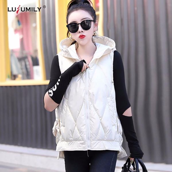 women's vests lusumily winter waistcoat women warm vest sleeveless cotton padded jacket korean female thick casual coat short top, Black;white
women's vests lusumily winter waistcoat women warm vest sleeveless cotton padded jacket korean female thick casual coat short top, Black;white