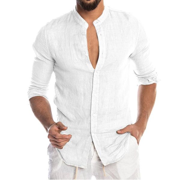 men's casual shirts summer long sleeve linen shirt cotton blouse, White;black
men's casual shirts summer long sleeve linen shirt cotton blouse, White;black