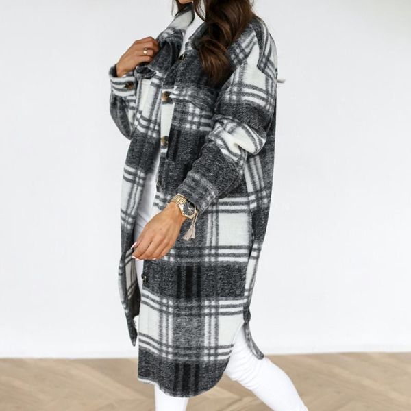 women's wool & blends turn coats woolen oversized checked down casual thick long women warm collar overcoats outwear jackets winter fas, Black
women's wool & blends turn coats woolen oversized checked down casual thick long women warm collar overcoats outwear jackets winter fas, Black