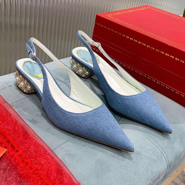 sandals brand designer women elegant heels pumps slip on slingback pearl decor pointed toe ladies shoes party high, Black
sandals brand designer women elegant heels pumps slip on slingback pearl decor pointed toe ladies shoes party high, Black
