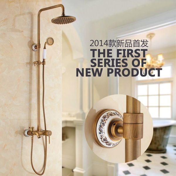 selling antique brass finish bathroom rainfall with spray shower durable construction faucet set sets
selling antique brass finish bathroom rainfall with spray shower durable construction faucet set sets