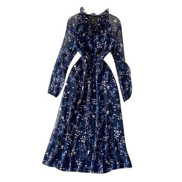 casual dresses 2021 autumn dresse women print elegant ruffles hem lace up o neck blue ladies vestidos de mujer, Black;gray
casual dresses 2021 autumn dresse women print elegant ruffles hem lace up o neck blue ladies vestidos de mujer, Black;gray