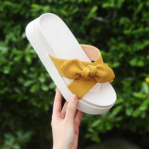 slippers summer women thick sole cotton fabric butterfly-knot cross strap platform wedges heel outdoor slides ladies shoes 2021 2e, Black
slippers summer women thick sole cotton fabric butterfly-knot cross strap platform wedges heel outdoor slides ladies shoes 2021 2e, Black