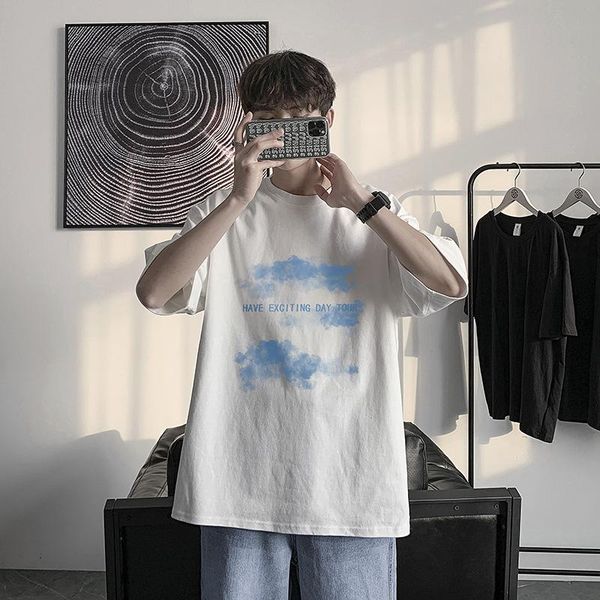 men's t-shirts hong kong style art small fresh summer short-sleeved t-shirt male loose handsome ins trend student cotton five-point sle, White;black
men's t-shirts hong kong style art small fresh summer short-sleeved t-shirt male loose handsome ins trend student cotton five-point sle, White;black