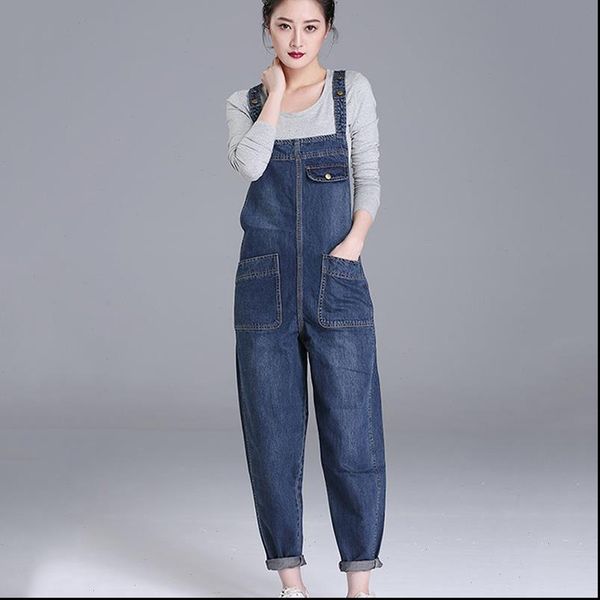 fashion loose womens jeans pocket women autumn bib pants overalls shoulder strap jumpsuit large size brand denim, Blue
fashion loose womens jeans pocket women autumn bib pants overalls shoulder strap jumpsuit large size brand denim, Blue