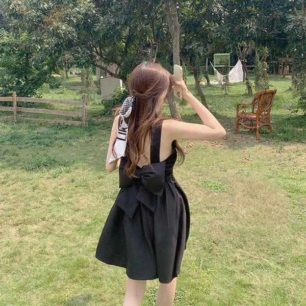 casual dresses french vintage mini sleeveless summer women bow strap females backless black korean style gothic qs2w, Black;gray
casual dresses french vintage mini sleeveless summer women bow strap females backless black korean style gothic qs2w, Black;gray