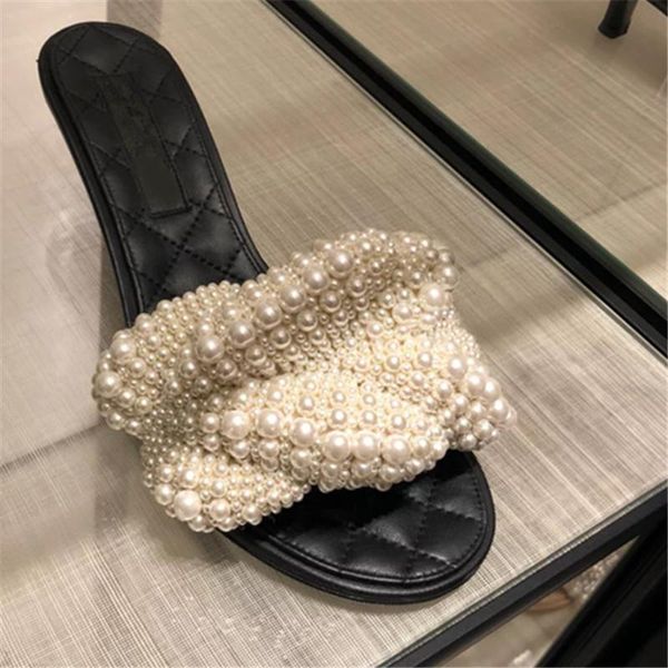 slippers women luxury string bead woman pearl flat sandal ladies brand designer summer outdoor beach slides casual shoes, Black
slippers women luxury string bead woman pearl flat sandal ladies brand designer summer outdoor beach slides casual shoes, Black