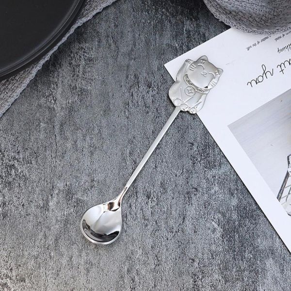 spoons 304 stainless steel luck cat coffee stirring spoon cartoon dessert for eating dinner kitchen (silver)
spoons 304 stainless steel luck cat coffee stirring spoon cartoon dessert for eating dinner kitchen (silver)