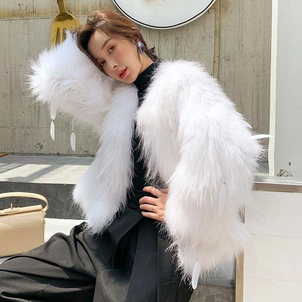 women's fur & faux fashion furry coat women fluffy warm long sleeve female outerwear autumn winter jacket hairy collarless overcoat, Black
women's fur & faux fashion furry coat women fluffy warm long sleeve female outerwear autumn winter jacket hairy collarless overcoat, Black