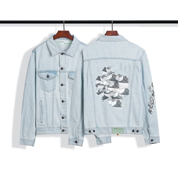fashion denim jacket 3 d building blocks mens womans off style white slim fit short hip hop casual coats ow clothing arrows letters high st, Black;brown
fashion denim jacket 3 d building blocks mens womans off style white slim fit short hip hop casual coats ow clothing arrows letters high st, Black;brown