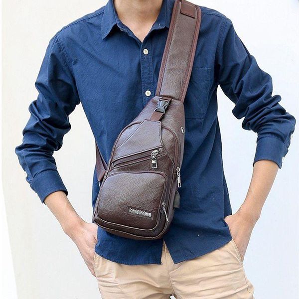 men pu leather small sling bags chest bag usb charging fanny pack shoulder /by waist
men pu leather small sling bags chest bag usb charging fanny pack shoulder /by waist