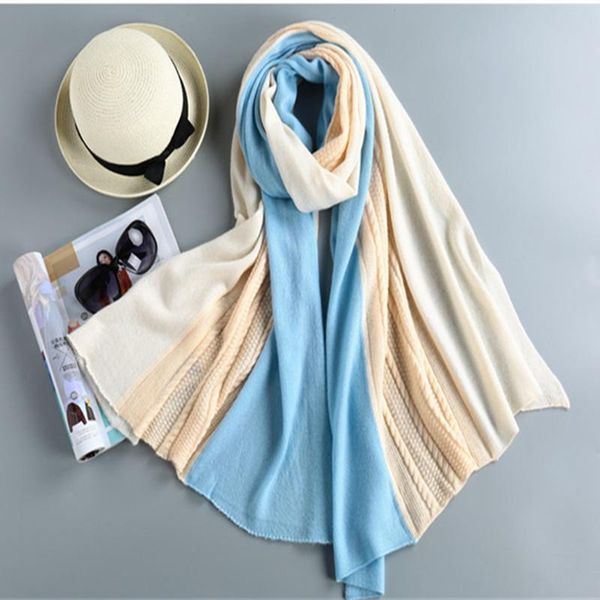 scarves pure goat cashmere twisted knit women boutique thick scarfs shawl pashmina 3colors patchwork 70x180cm, Blue;gray
scarves pure goat cashmere twisted knit women boutique thick scarfs shawl pashmina 3colors patchwork 70x180cm, Blue;gray