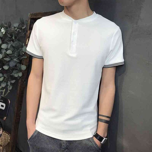 new summer poio shirt korean slim fit short sleeve men's fashion simple casual design stripe knitting cuffs, White;black
new summer poio shirt korean slim fit short sleeve men's fashion simple casual design stripe knitting cuffs, White;black