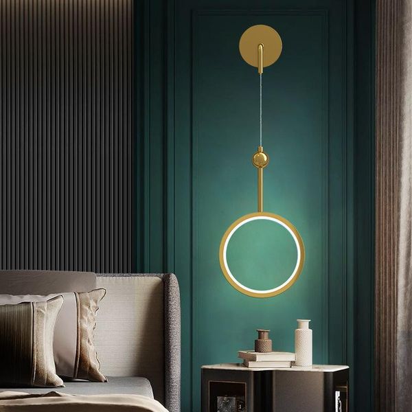 modern led golden wall lamp copper round ring ceiling hanging for living room bedroom bedside corridor aisle indoor fixture
modern led golden wall lamp copper round ring ceiling hanging for living room bedroom bedside corridor aisle indoor fixture