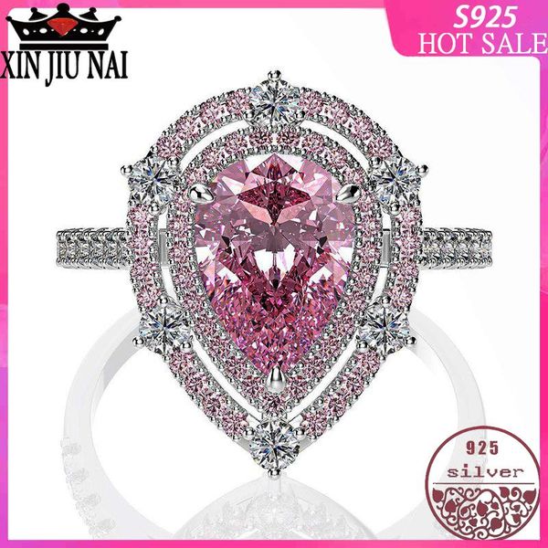 cluster rings 100% s925 sterling silver 2021 european and american drop-shaped micro-laden diamond light luxury pink pear-shaped ring, Golden;silver
cluster rings 100% s925 sterling silver 2021 european and american drop-shaped micro-laden diamond light luxury pink pear-shaped ring, Golden;silver