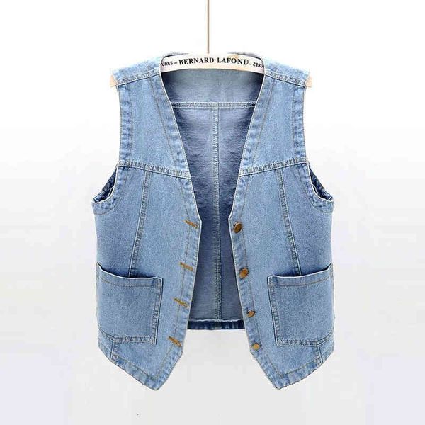 women's vests collect women's casual summer jeans, cut jacket loose korean-style sleeves, with base pockets, for fashion students, Black;white
women's vests collect women's casual summer jeans, cut jacket loose korean-style sleeves, with base pockets, for fashion students, Black;white