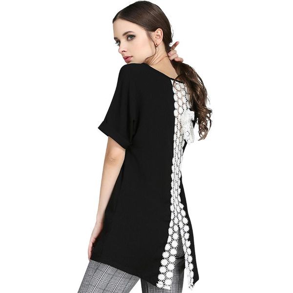 women casual lace stitching chiffon blouse bow decoration shirts women's blouses &, White
women casual lace stitching chiffon blouse bow decoration shirts women's blouses &, White