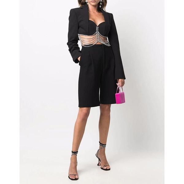 women's suits & blazers rhinestone chain diamond short suit jacket early autumn 2021 temperament, White;black
women's suits & blazers rhinestone chain diamond short suit jacket early autumn 2021 temperament, White;black