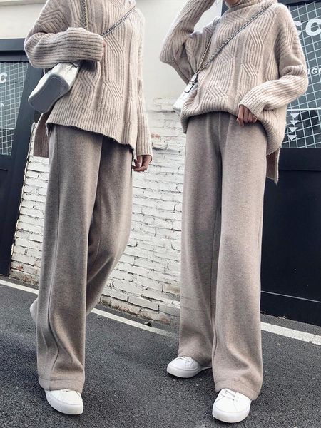 women's pants & capris thickening of knitting wide-legged female autumn winters is recreational the wind restoring ancient ways tall wa, Black;white
women's pants & capris thickening of knitting wide-legged female autumn winters is recreational the wind restoring ancient ways tall wa, Black;white