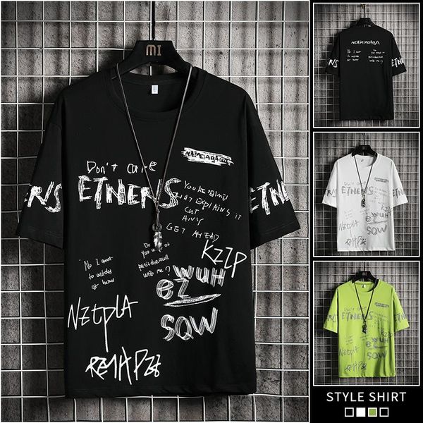 men t shirts streetwear fashion printed 2021 hip-hop cotton t-shirt summer japanese male causal tshirts tees men's t-shirts, White;black
men t shirts streetwear fashion printed 2021 hip-hop cotton t-shirt summer japanese male causal tshirts tees men's t-shirts, White;black