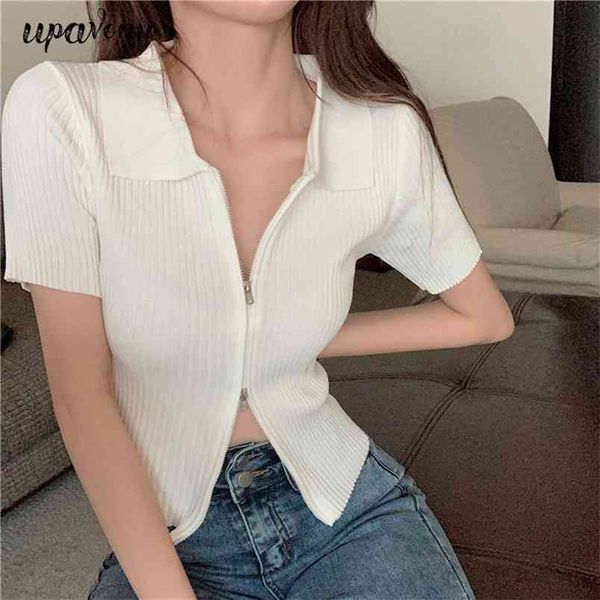 women's summer knitted rib double-zipper solid color knit sweater all-match thin skinny outer trendy 210524, White
women's summer knitted rib double-zipper solid color knit sweater all-match thin skinny outer trendy 210524, White