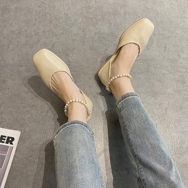 sandals female shoes woman pearl ankle wrap 2021 summer fashion simple word flat heel temperament soft soles, Black
sandals female shoes woman pearl ankle wrap 2021 summer fashion simple word flat heel temperament soft soles, Black