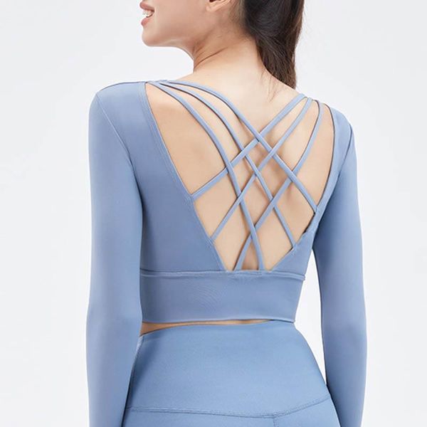 yoga outfit exposed back long sleeved shirts tight sports with chest pads slim fitness running workout shirt autumn winter clothes
yoga outfit exposed back long sleeved shirts tight sports with chest pads slim fitness running workout shirt autumn winter clothes