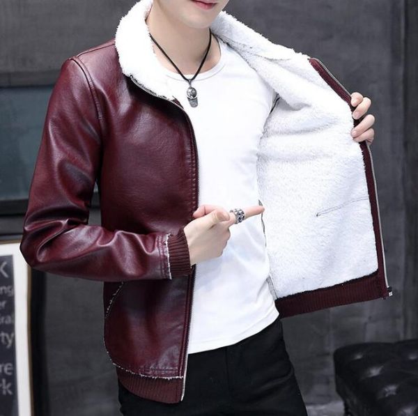 men's fur & faux 2021 winter men warm leather jacket fashion casual standing collar slim pu thicken velvet coat male brand clothes, Black
men's fur & faux 2021 winter men warm leather jacket fashion casual standing collar slim pu thicken velvet coat male brand clothes, Black