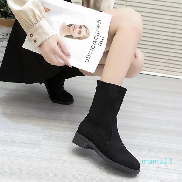 boots women's ankle fashion zipper design winter female warm shoes plush round toe flock upper plus size ladies boot, Black
boots women's ankle fashion zipper design winter female warm shoes plush round toe flock upper plus size ladies boot, Black