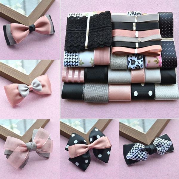 hair accessories black pink ribbons package handmade bow hairpin materials set gift flower packing diy, Slivery;white
hair accessories black pink ribbons package handmade bow hairpin materials set gift flower packing diy, Slivery;white