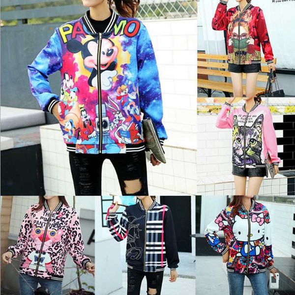 women's jackets autumn winter adults female coat fad cartoon loose sleeve casual cardigan baseball uniform outwear, Black;brown
women's jackets autumn winter adults female coat fad cartoon loose sleeve casual cardigan baseball uniform outwear, Black;brown