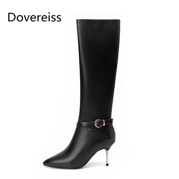 boots dovereiss fashion women's shoes winter pointed toe stilettos heels zipper buckle elegant knee high concise 33-45, Black
boots dovereiss fashion women's shoes winter pointed toe stilettos heels zipper buckle elegant knee high concise 33-45, Black