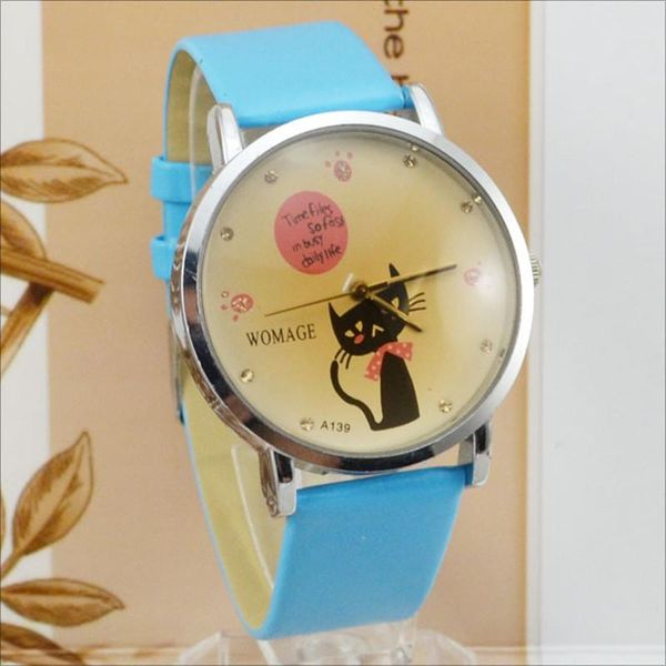wristwatches promotion fashion brand women quartz watch 2021 womage cat watches black leather belt wristwatch drop, Slivery;brown
wristwatches promotion fashion brand women quartz watch 2021 womage cat watches black leather belt wristwatch drop, Slivery;brown
